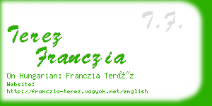 terez franczia business card